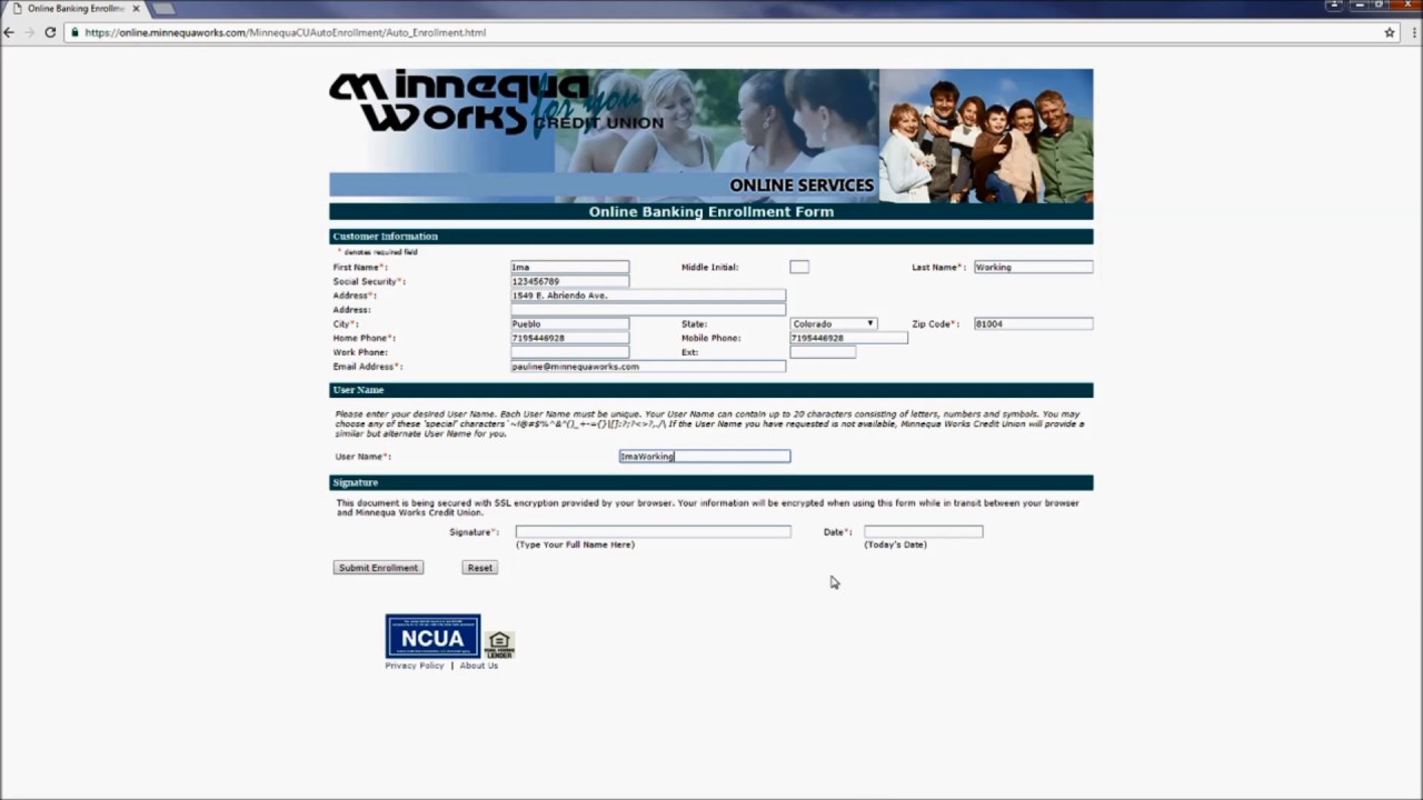 mwcu lesson 1 registering for online banking youtube minnequa works credit union routing number