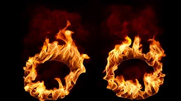 Looping Burning Circles - Animated Fire Background Video 4K