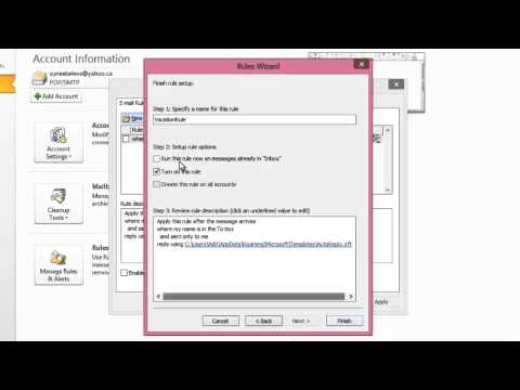 Outlook 2010 Vacation/Auto Reply