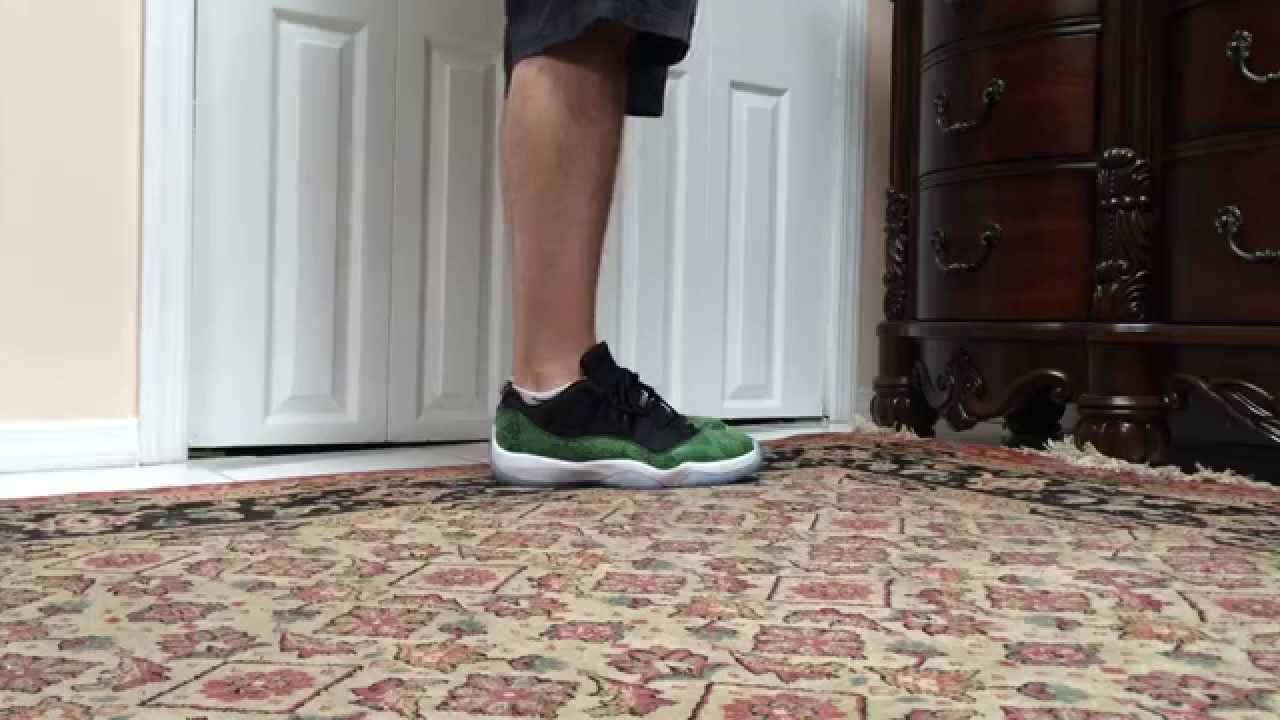 jordan 11 snake skin green