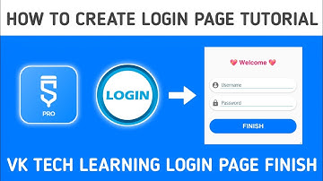 How to create login page tutorials | VK Tech LearninG login page finish | Sketchware login page