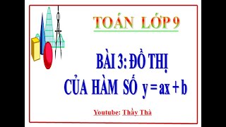 Đồ thị hàm số y=ax+b lớp 9 - Chữa bài tập \/ Hàm số bậc nhất lớp 9 \/ Toán lớp 9