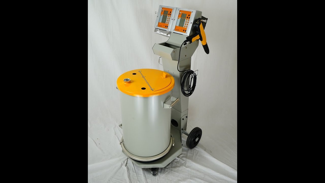 Powder Coating System with Double Guns & Controllers - YouTube