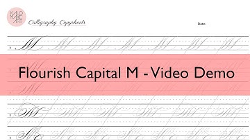 Flourish Capital M - Video Demo (PARTIAL) - Dip pen calligraphy | Engrosser