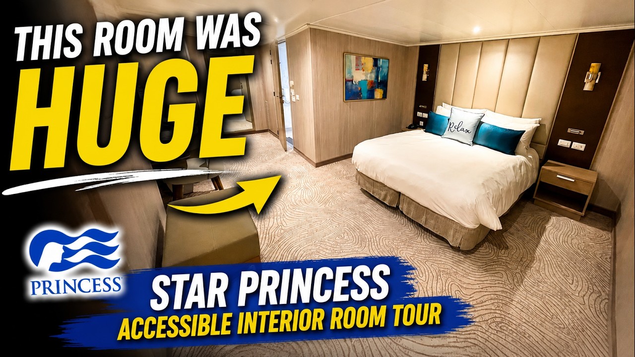 Star Princess Full Interior Cabin Tour (Wheelchair Accessible)