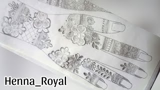 Rose Mehandi Design For Back Hand 🌹#henna #rose #mehndi