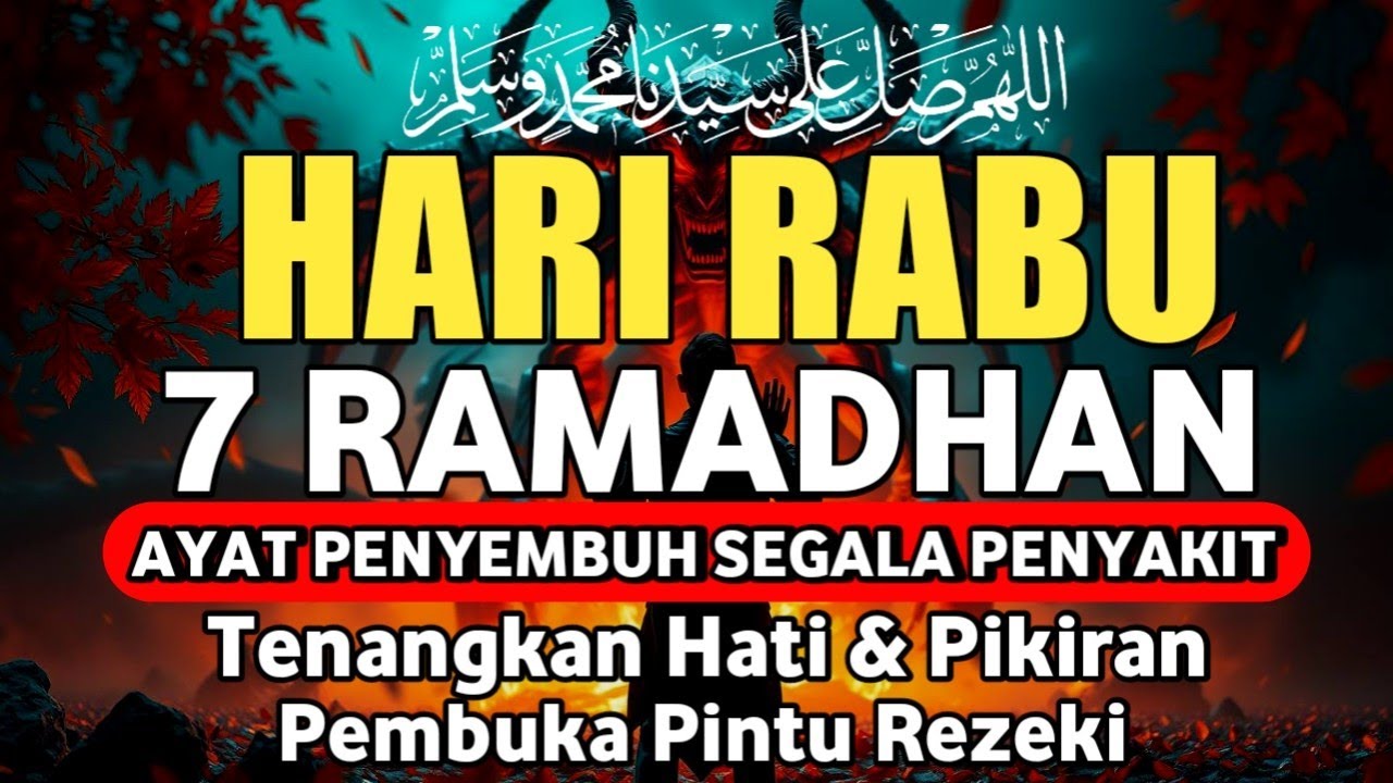 HARI RABU 7 RAMADHAN DOA PENYEMBUH SEGALA PENYAKIT,INSYAALLAH SAKIT DITUBUHMU SEMBUH,By Alaa Aqel