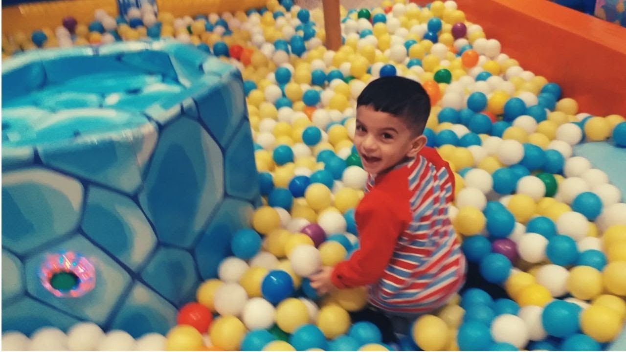 Ameen First Time in His Life Ball Pits | Indoor Playground Family Fun for Kids | Ball Pit Kids
