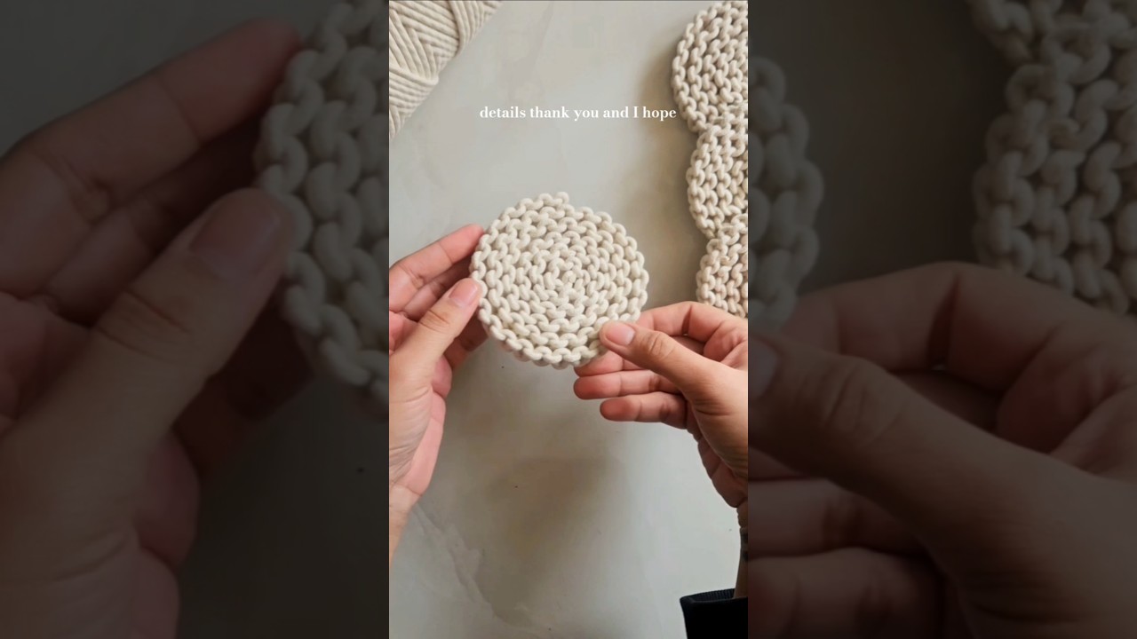 Macramé Round Coasters - DIY - Beginner Friendly  - Square Knot 
