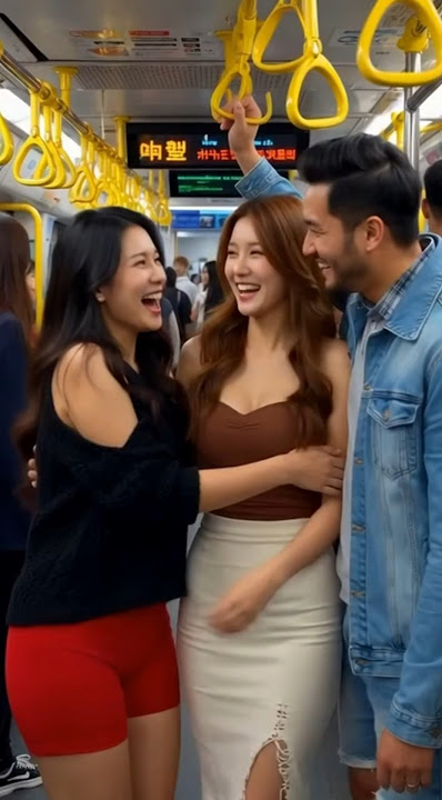 A beautiful Japanese girls standing on a crowded Tokyo Shinjuku train #japan #tokyo #travels
