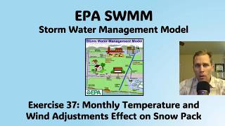 EPA SWMM Exercise 37 - Monthly Temperature and Wind Adjustments Effect on Snow Pack