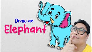 how to draw elephant drawing easy step by step #miltondrawings