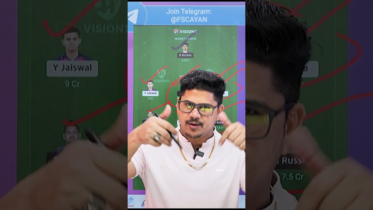 KKR vs RR DREAM TEAM, RR vs KKR DREAM TEAM | Best DREAM TEAM, KKR🆚RR Fantasy Tips 💯💪 