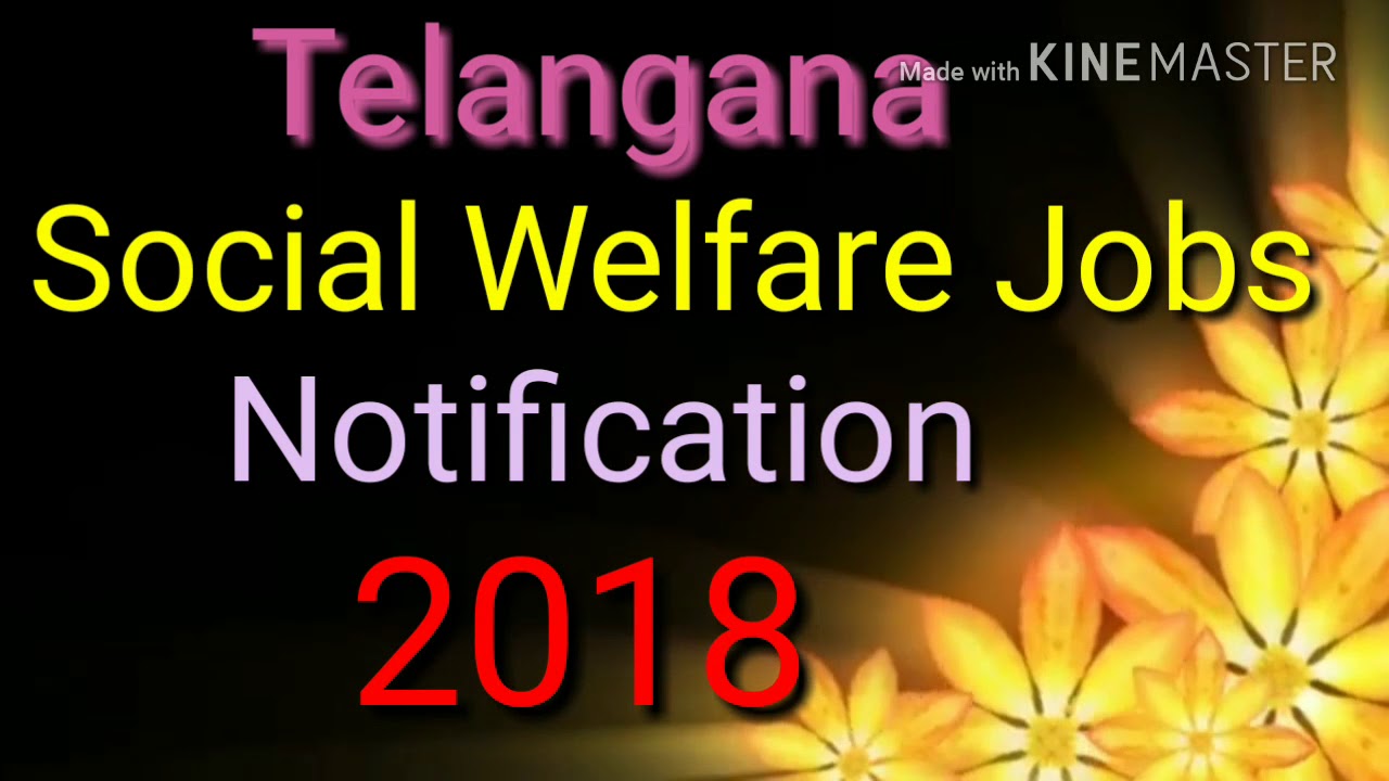 TS BC Social Welfare Job Notification 2018