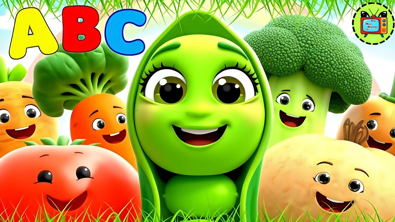 ABC Vegetables Song 🥕🥦 | A to Z Veggies with Yummy Peas | Fun Learning for Kids