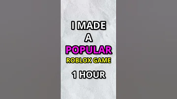 I Made A Roblox Game In 1 HOUR FULL VIDEO ON PAGE Roblox Robloxstudio Robloxdev Scripting 