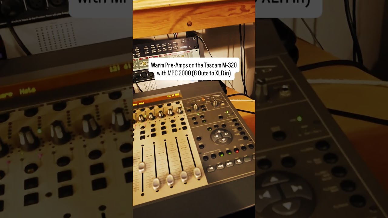 MPC 2000 8-Outs hitting the XLR individual inputs on the Tascam M-320 Mixing Console -  Boombap