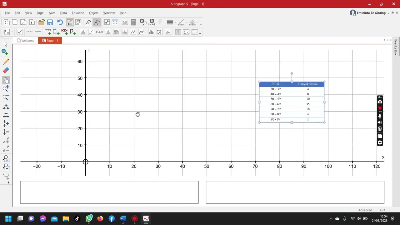 Autograph (Statistik) | Tutorial mencari nilai mean,median dan modus pada aplikasi autograph.
