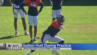Courtland Sutton Suffers Shoulder Injury During Practice