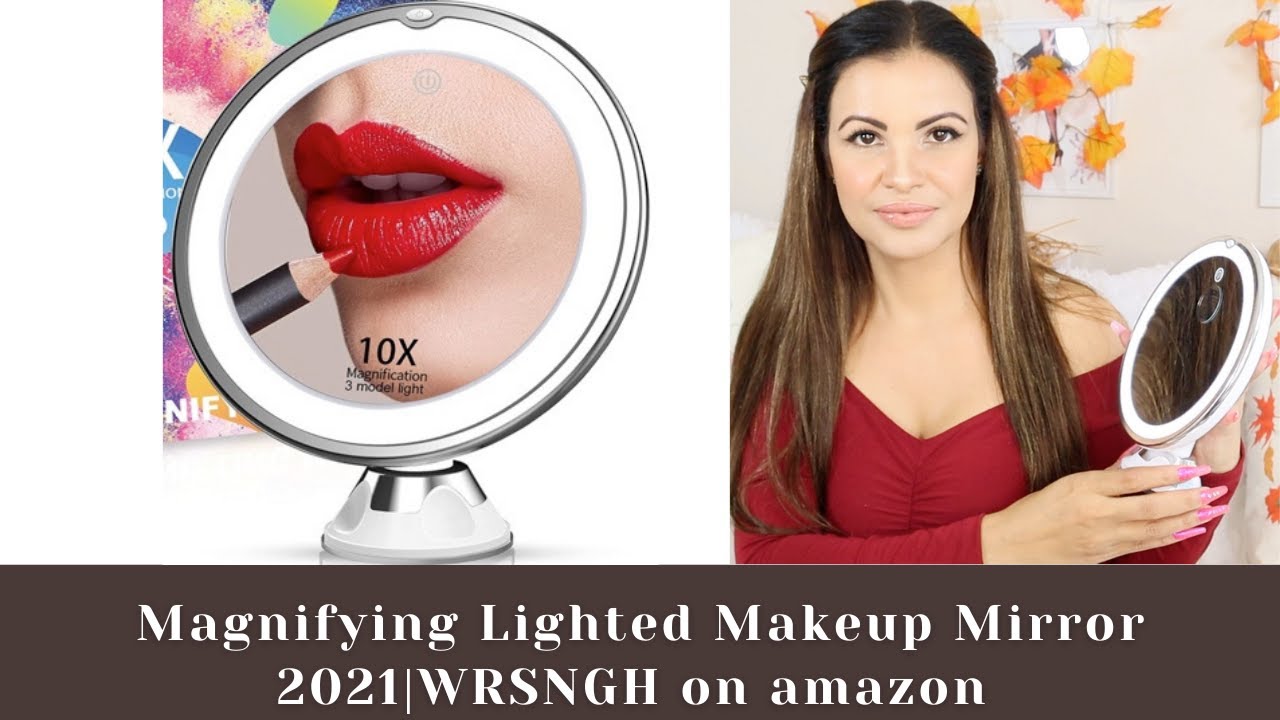 Magnifying Lighted Makeup Mirror 2021WRSNGH on amazon YouTube