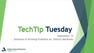 Correcting Printing Issues on a Mac - September 13