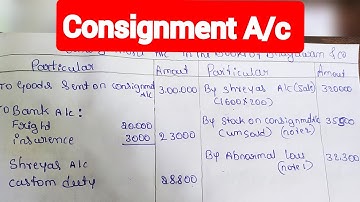 consignment account problem bcom