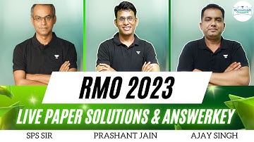 RMO 2023 Live Paper Solutions and Answer Key | Prashant Jain | SPS Sir | Ajay Singh