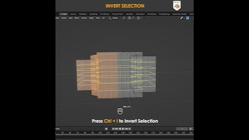 Tutorials: Tools: Blender 3D: Invert Selection #blender3d #b3d #shorts by #jkstarr