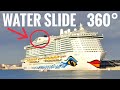 360 video VR Water Slide on Cruise Ship AIDA nova 360° 4K waterslide