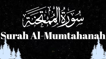 Surah Al-Mumtahanah | She is to be Examined | Chapter 60 | سورة الممتحنة