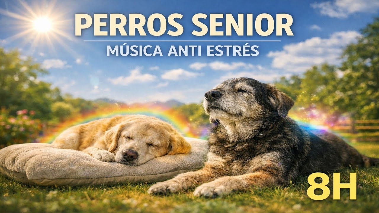 Perros Mayores 🐾 Música Antiestrés para Dormir (8 HORAS) | Calma, Descanso y Sueño Profundo
