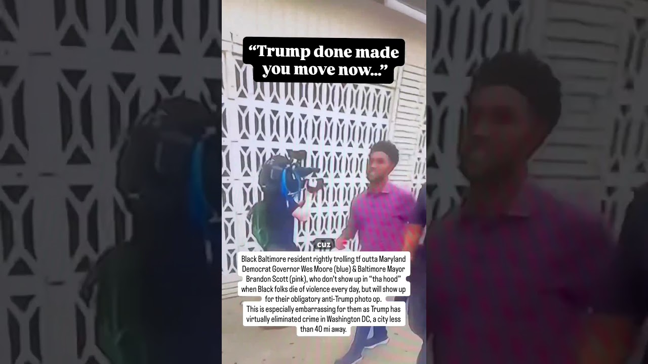 Black Baltimore resident brutally heckles MD Democrat Governor & Mayor amid Trump crime crackdown