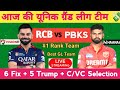 RCB vs PBKS Live Pitch Report || Dream11 Prediction Preview Playing11|| RCB vs PBKS Live
