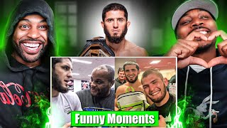 THESE DUDES IS FUNNY...Islam Makhachev, Khabib & DC FUNNIEST Moments Ever 😂(REACTION)