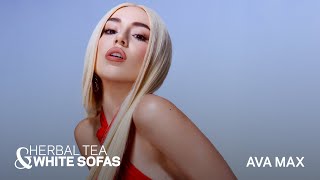 Ava Max Is Snacking On Veggies & Her Moms Homemade Spanakopita Herbal Tea & White Sofas