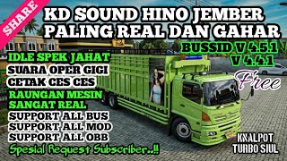 BUSSID UPDATE !! KD SOUND HINO 500 JEMBER BUSSID V4.5.1 || SUPPORT MOD