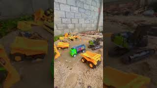 Toy Excavator & Dump Trucks Working in the Mud! 🚜 #excavatorlife #trackhoe #constructiontoys