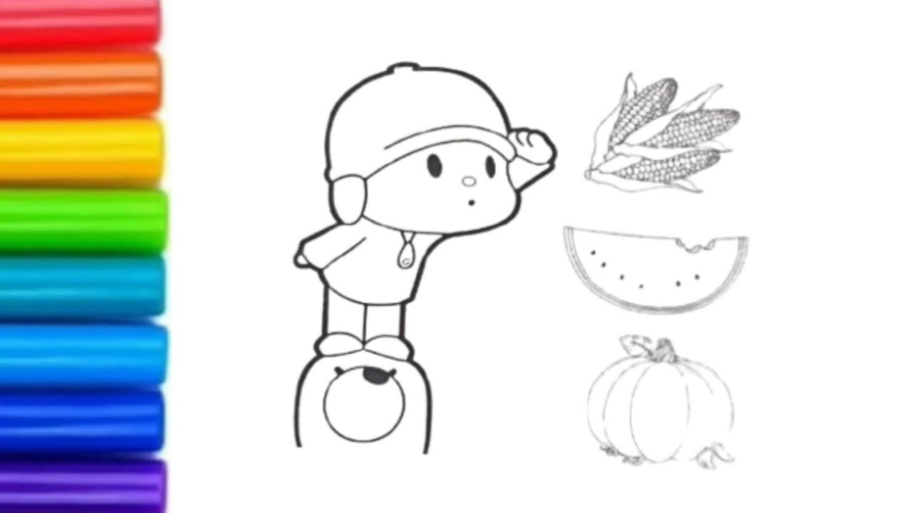 Colourful 🥰🥰 pocoyo drawing | easy pocoyo drawing | drawing for kids | step by step pocoyo drawing