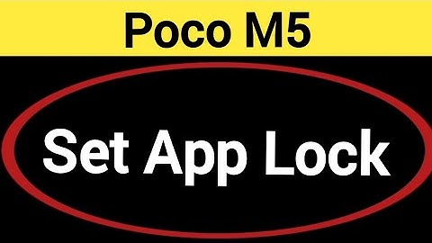 how to set App lock,  Poco M5 me Applock kaise set kare