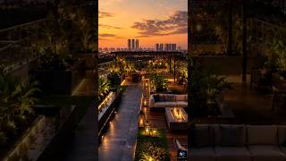Luxury Rooftop Garden Transformation 😍 #shorts #aitimelapse #beforeandafter
