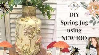 DIY Spring Jug using New IOD 2023 Release | Thrift Flips | French Country | Garden Decor | High End