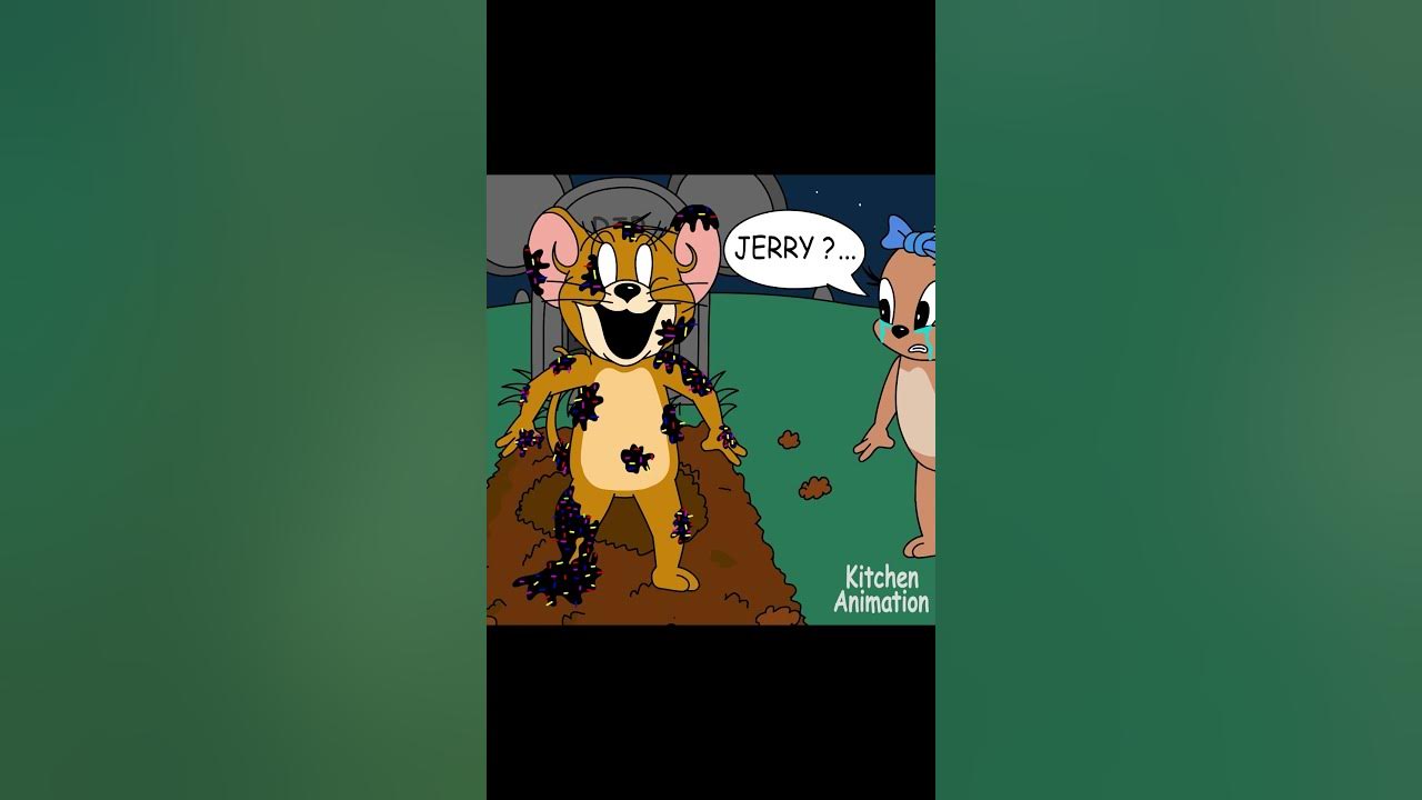 Jerry became a zombie-glitch / Tom and Jerry (Animation) #shorts