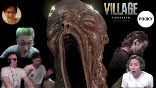 [Streamer Compilation] Reactions to the Scariest Scene in Resident Evil Village バイオハザード映画監督がvrヴィレッジの巨大赤ちゃんに恐れ 一時離脱