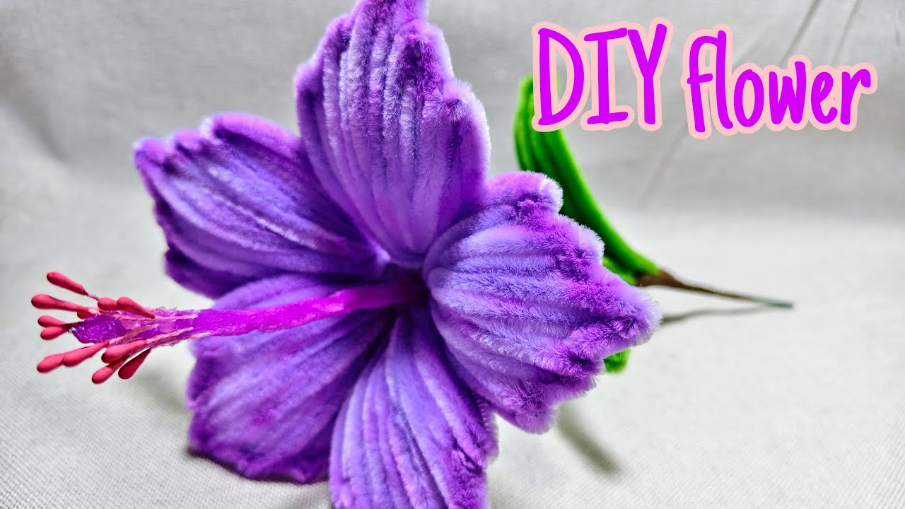 DIY| How to Make easy pipe cleaner Tussle flowers for Handmade 