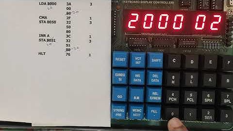 2s compliment of 8 bit number on microprocessor kit