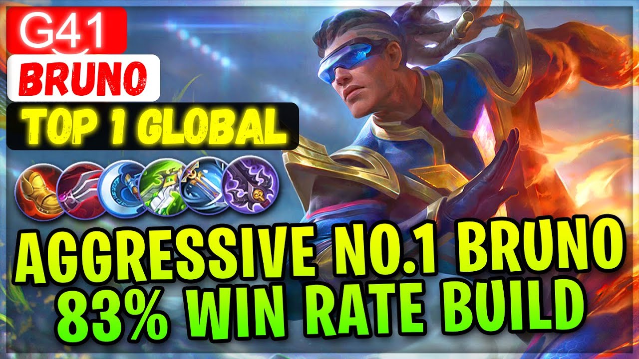 Aggressive No.1 Bruno 83% Win Rate Build [ Top 1 Global Bruno ] G͜͡41 ...