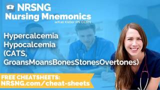 Hypocalcemia CATS, GroansMoansBonesStonesOvertones  Nursing Mnemonics, Nursing School Study Tips