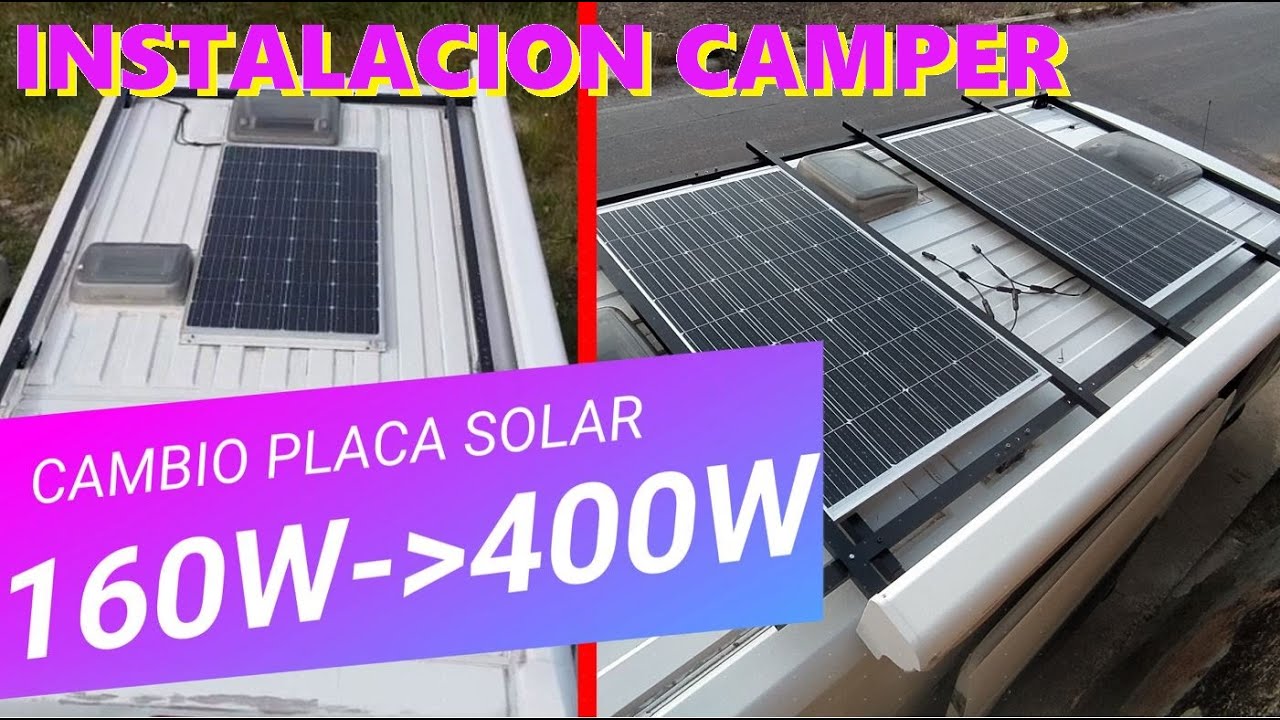 Electricidad Gratis Instalación Placas Solares Techo Autocaravanas o Camper  