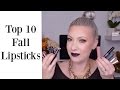 TOP 10 LIPSTICKS FOR FALL: MAC, CHARLOTTE TILBURY, BITE BEAUTY, NARS