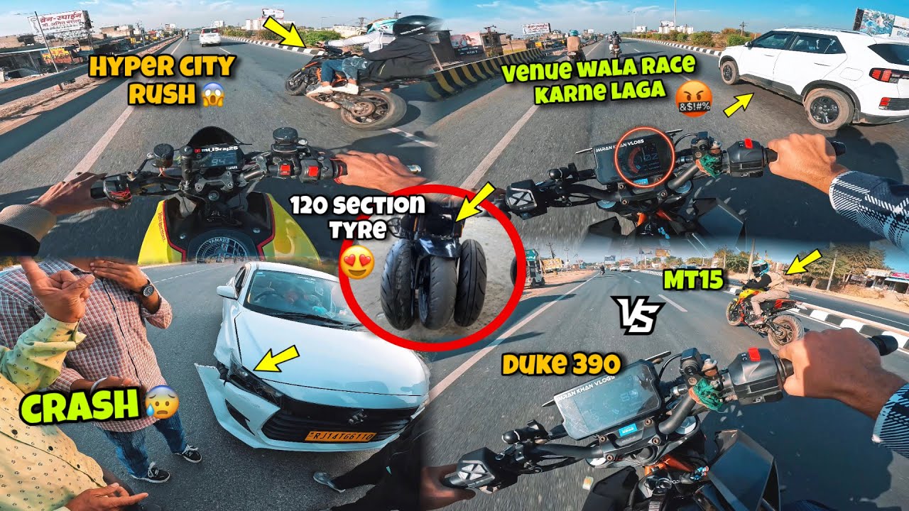Mt-15 Vs Duke 390 Highway Rush 😱 | New Tyre Installation 😍